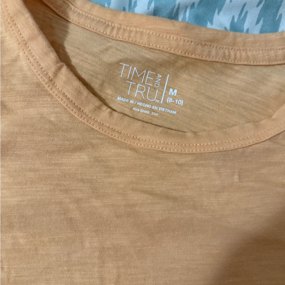 Time and Tru Men's Peach Short Sleeve Tee